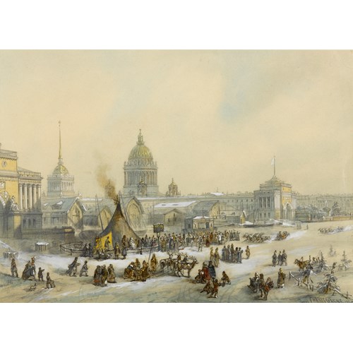 Ice Fair on the Neva River, St. Petersburg